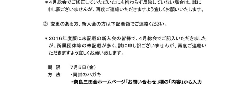 2020年度版関西合同三田会名簿作成についてHPのサムネイル